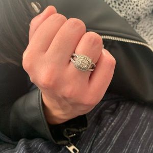David Yurman petite Albion ring with diamonds